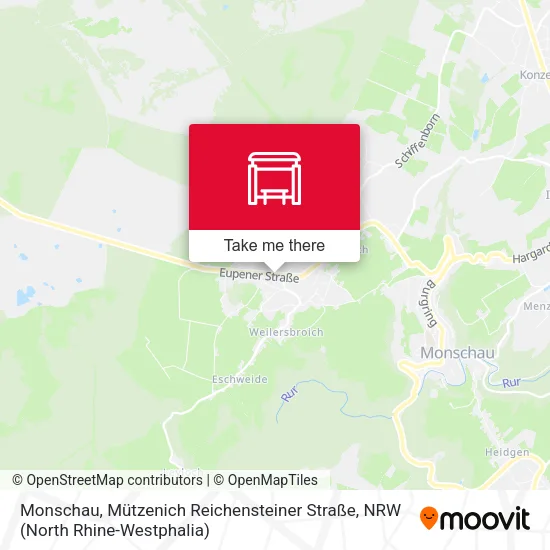 Карта Monschau, Mützenich Reichensteiner Straße