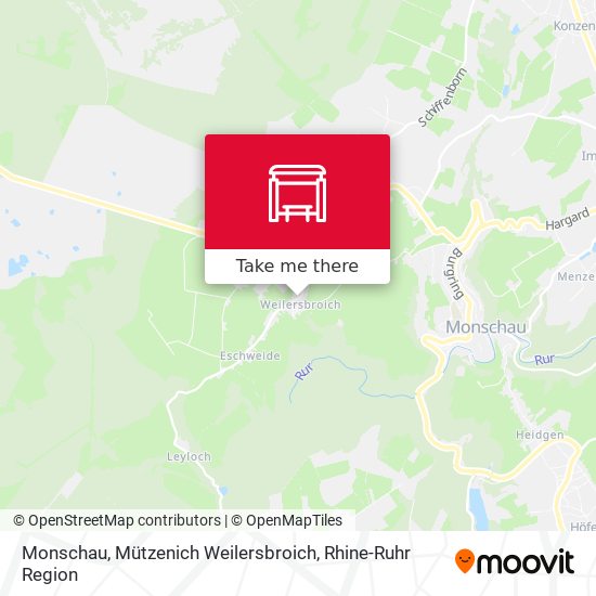 Monschau, Mützenich Weilersbroich map