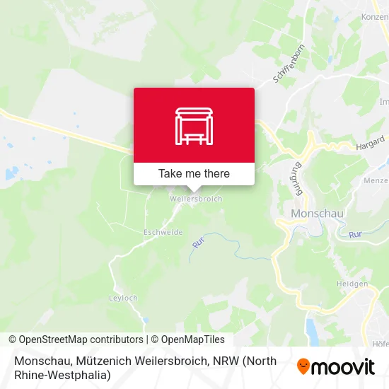 Карта Monschau, Mützenich Weilersbroich