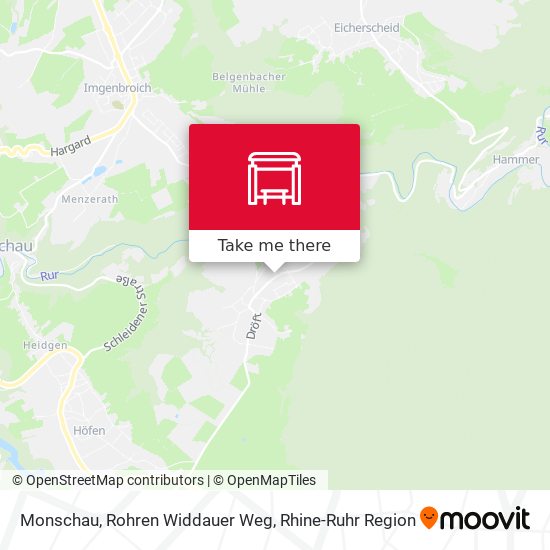 Monschau, Rohren Widdauer Weg map