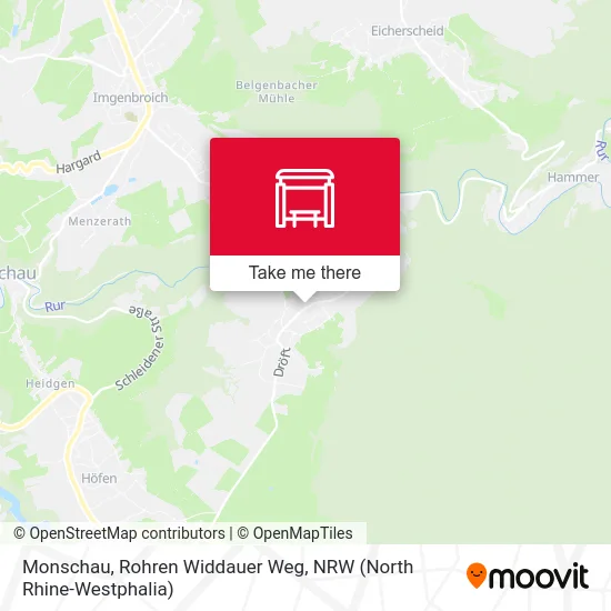 Карта Monschau, Rohren Widdauer Weg