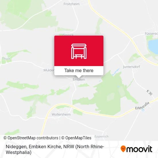 Карта Nideggen, Embken Kirche