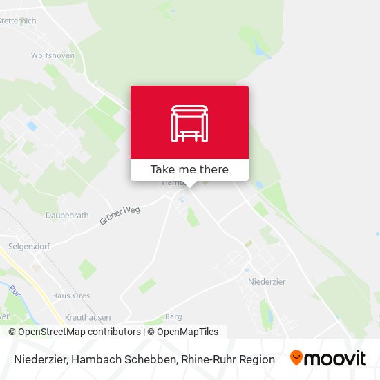 Niederzier, Hambach Schebben map