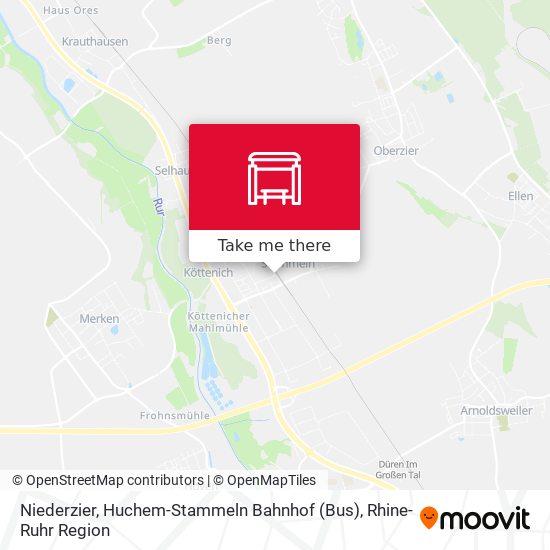 Niederzier, Huchem-Stammeln Bahnhof (Bus) map