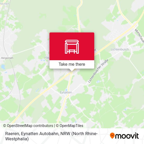 Карта Raeren, Eynatten Autobahn