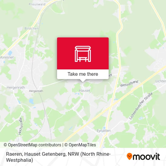 Карта Raeren, Hauset Getenberg