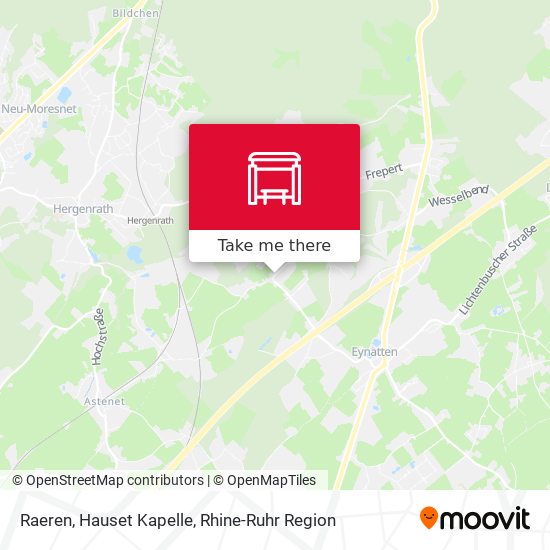 Raeren, Hauset Kapelle map
