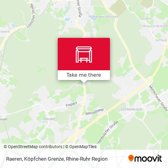 Raeren, Köpfchen Grenze map
