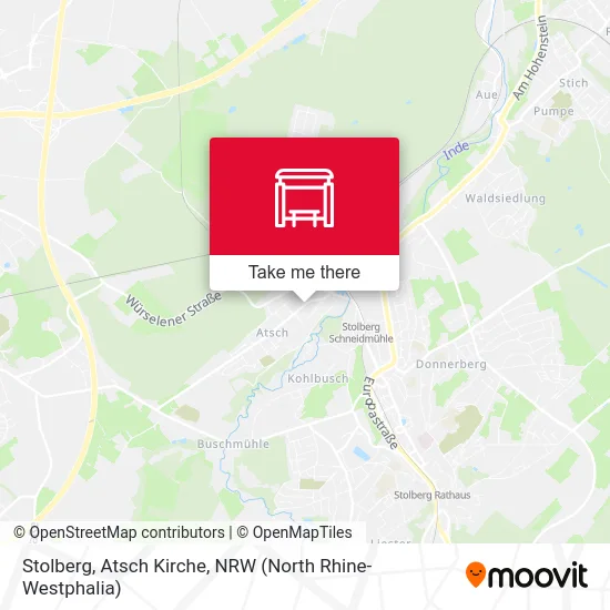 Карта Stolberg, Atsch Kirche