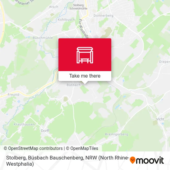 Stolberg, Büsbach Bauschenberg map