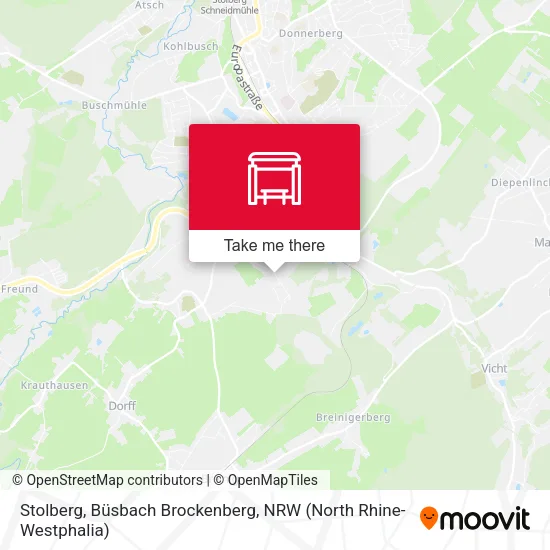 Карта Stolberg, Büsbach Brockenberg