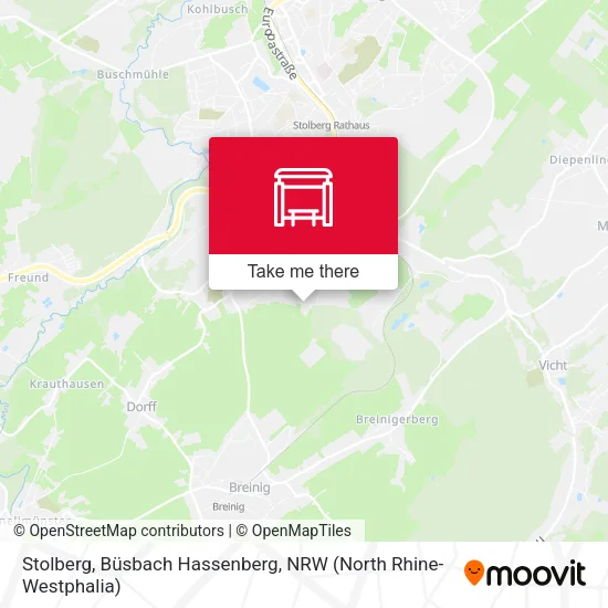 Карта Stolberg, Büsbach Hassenberg