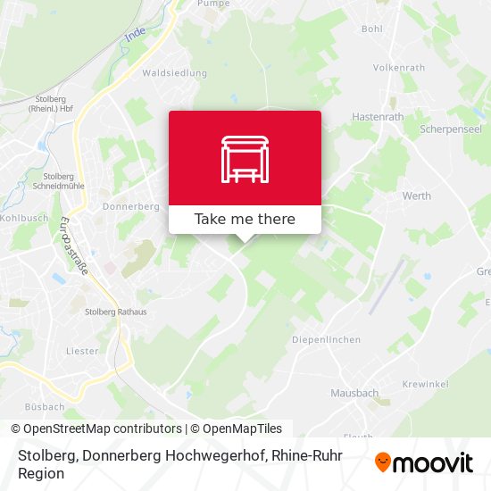 Stolberg, Donnerberg Hochwegerhof map