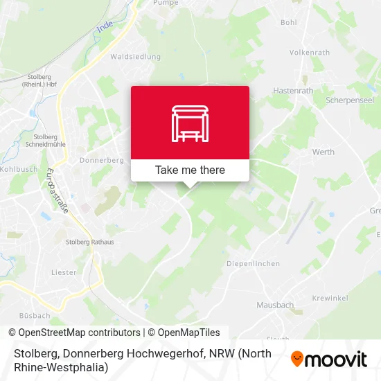 Stolberg, Donnerberg Hochwegerhof map