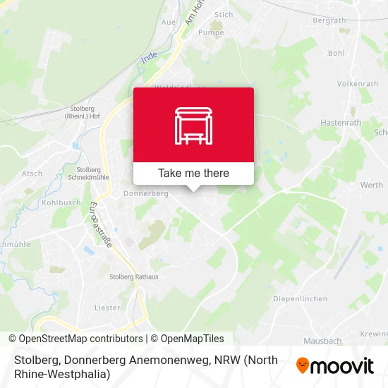 Stolberg, Donnerberg Anemonenweg map