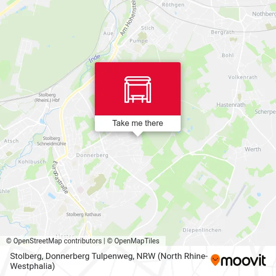 Stolberg, Donnerberg Tulpenweg map