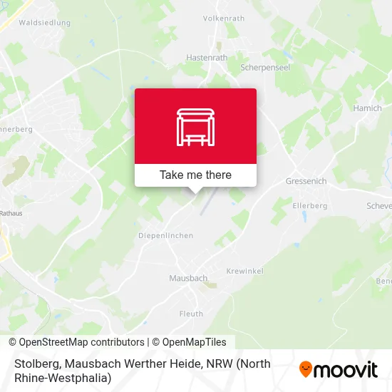 Stolberg, Mausbach Werther Heide map