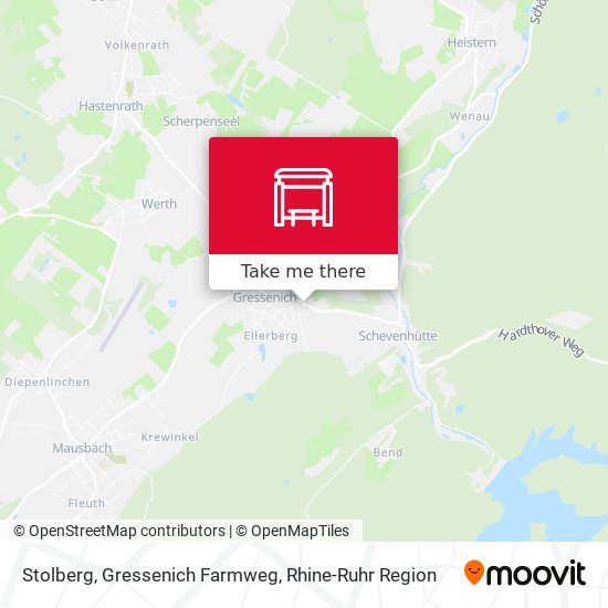 Stolberg, Gressenich Farmweg map
