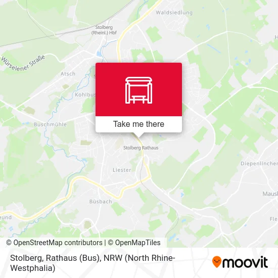 Карта Stolberg, Rathaus (Bus)