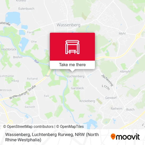 Wassenberg, Luchtenberg Rurweg map