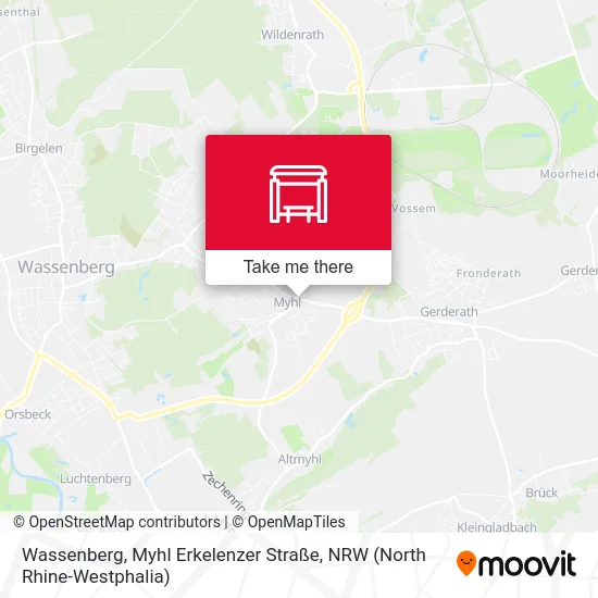 Карта Wassenberg, Myhl Erkelenzer Straße