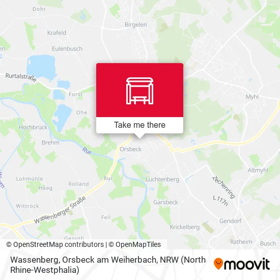 Карта Wassenberg, Orsbeck am Weiherbach
