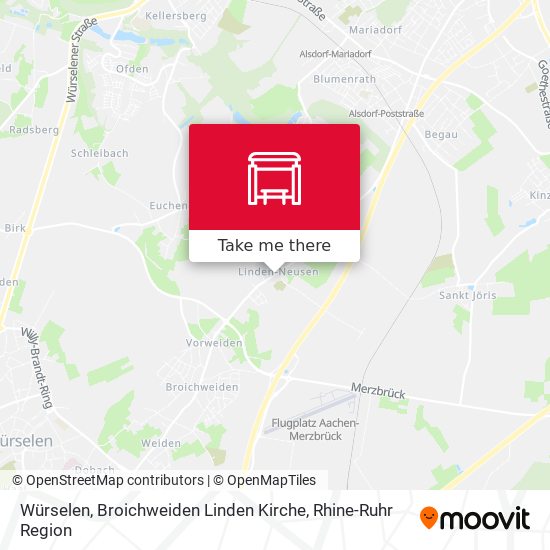 Würselen, Broichweiden Linden Kirche map
