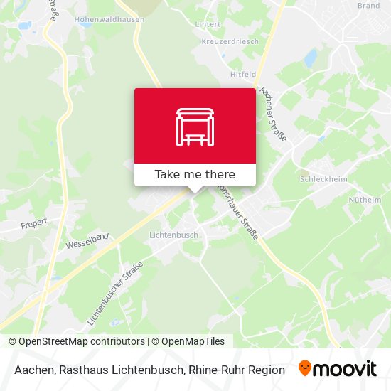 Aachen, Rasthaus Lichtenbusch map