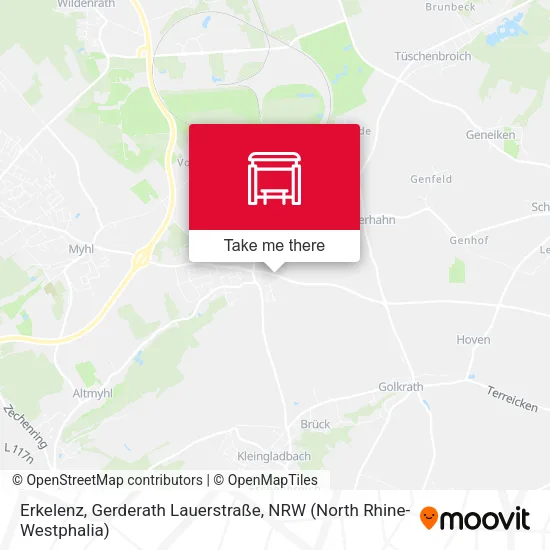 Карта Erkelenz, Gerderath Lauerstraße