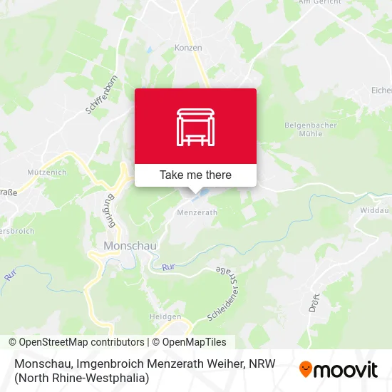 Карта Monschau, Imgenbroich Menzerath Weiher