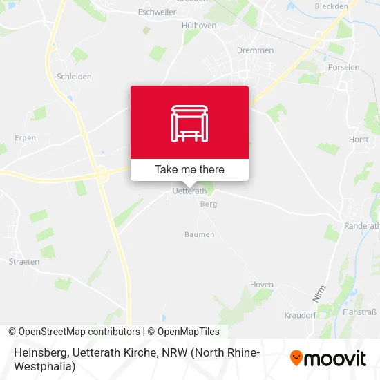 Карта Heinsberg, Uetterath Kirche