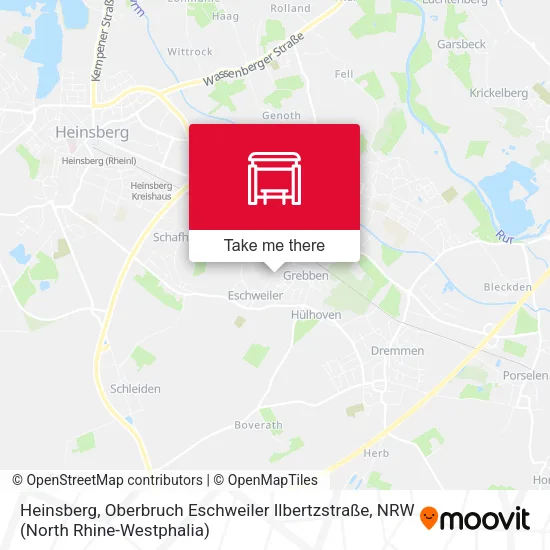 Карта Heinsberg, Oberbruch Eschweiler Ilbertzstraße