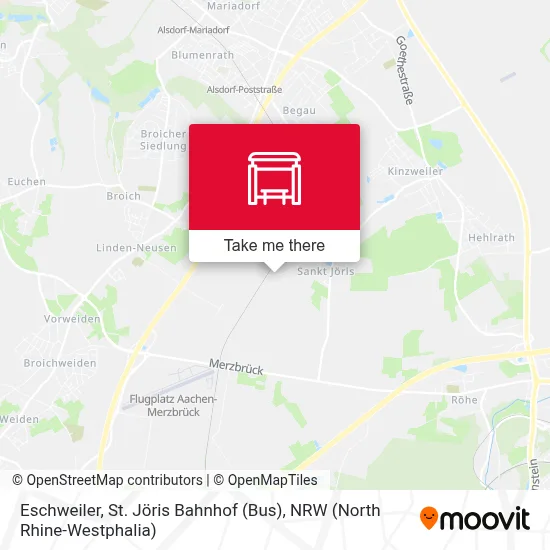 Eschweiler, St. Jöris Bahnhof (Bus) map