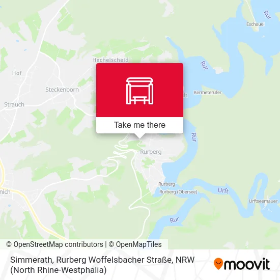 Карта Simmerath, Rurberg Woffelsbacher Straße