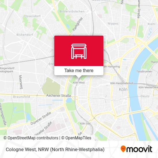 Köln West map
