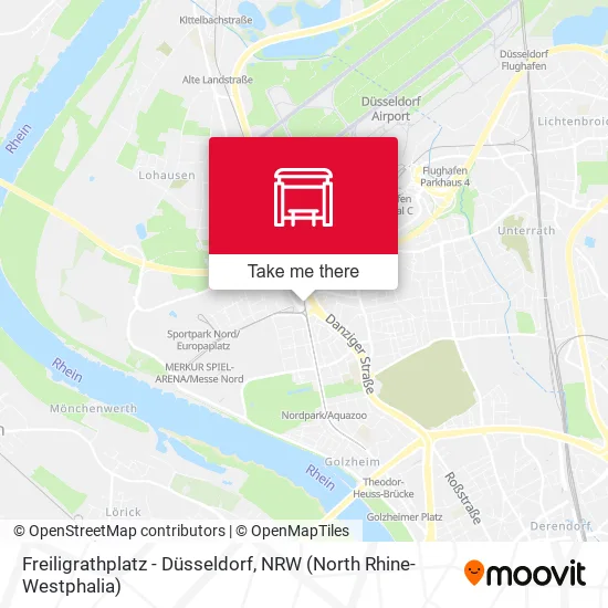 Карта Freiligrathplatz - Düsseldorf