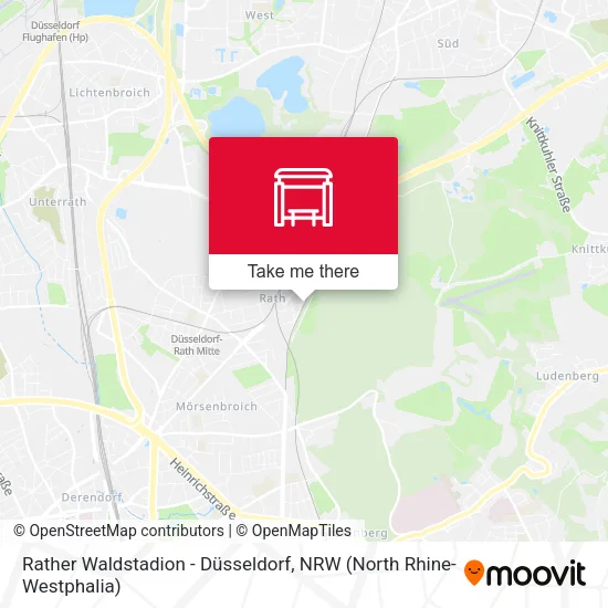 Rather Waldstadion - Düsseldorf map