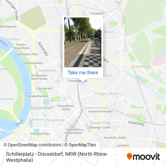 Карта Schillerplatz - Düsseldorf