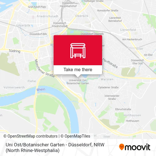 Карта Uni Ost / Botanischer Garten - Düsseldorf