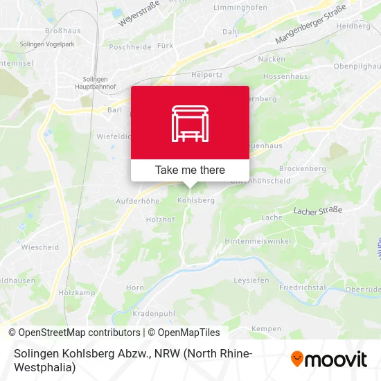 Solingen Kohlsberg Abzw. map