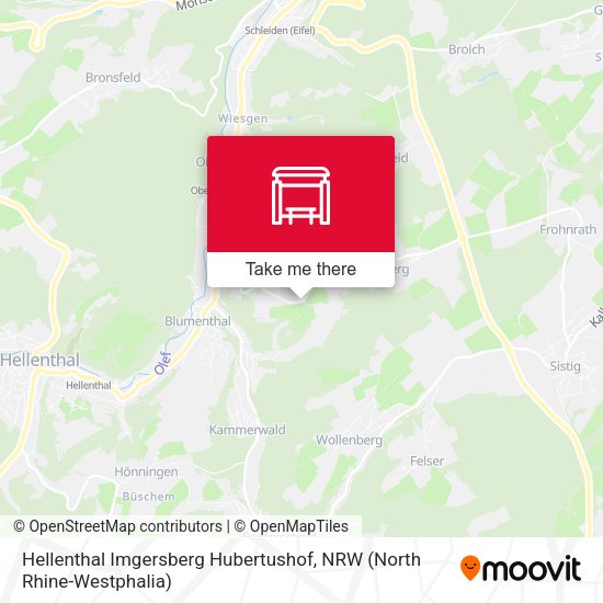Hellenthal Imgersberg Hubertushof map
