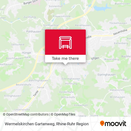 Wermelskirchen Gartenweg map