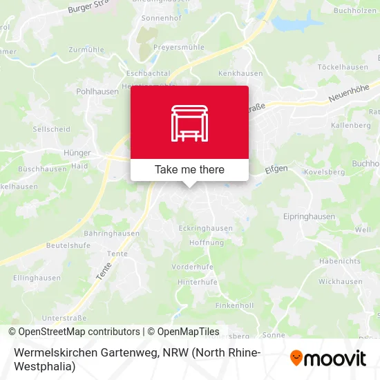 Wermelskirchen Gartenweg map