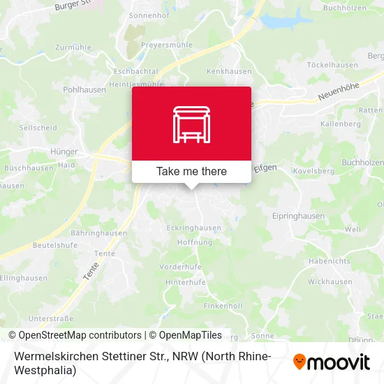 Карта Wermelskirchen Stettiner Str.