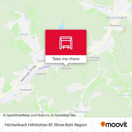 Hilchenbach Hillnhütten Bf map