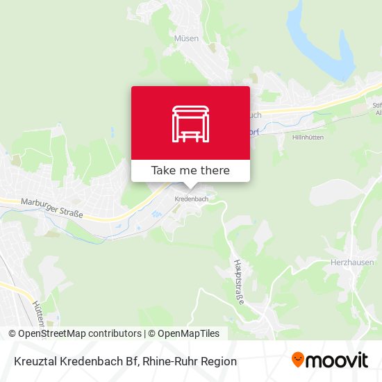 Kreuztal Kredenbach Bf map