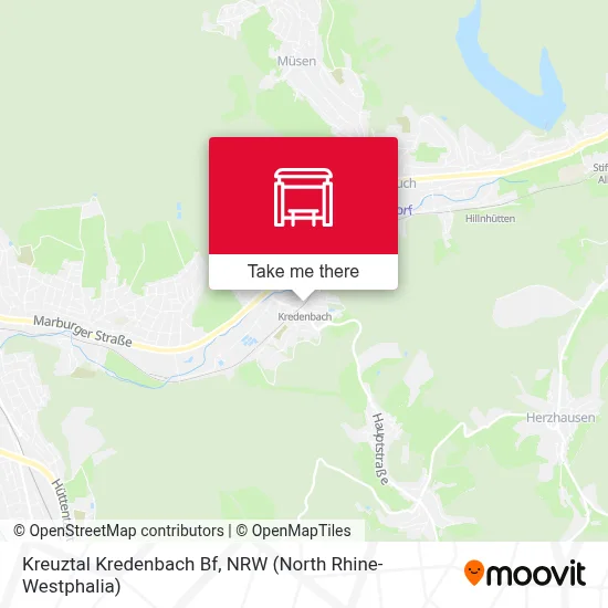Kreuztal Kredenbach Bf map