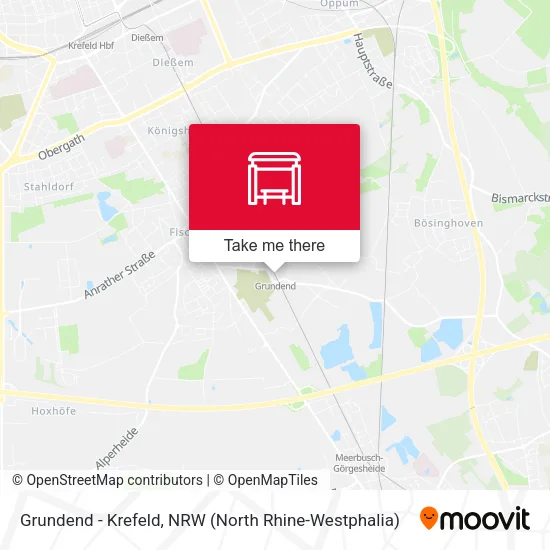 Карта Grundend - Krefeld