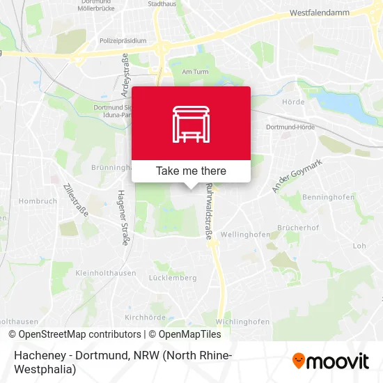 Карта Hacheney - Dortmund