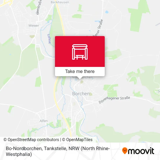 Карта Bo-Nordborchen, Tankstelle